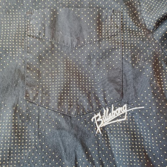 Billabong Long Sleeved Shirt - Black/Cream with logos (3332) - Picture 2 of 9